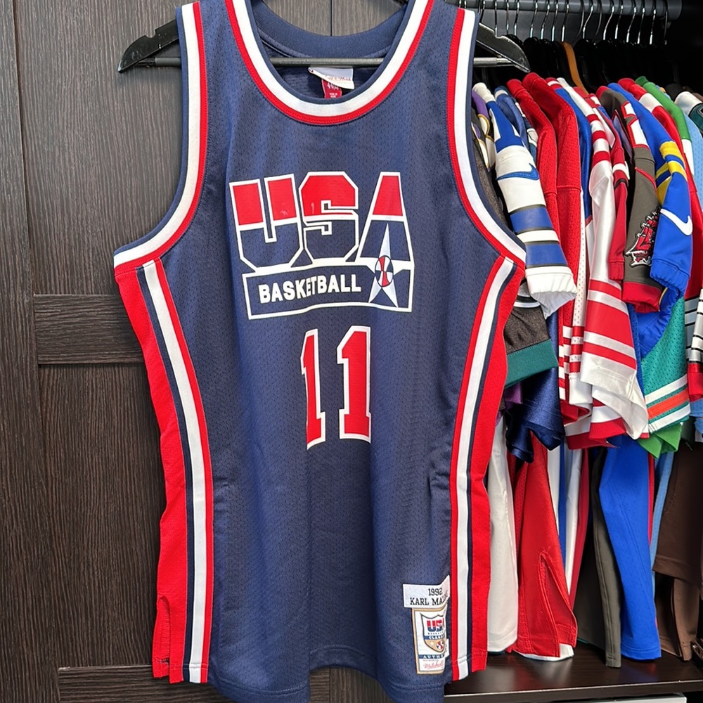 Karl Malone USA Basketball Mitchell & Ness Home 1992 Dream Team Authentic Jersey